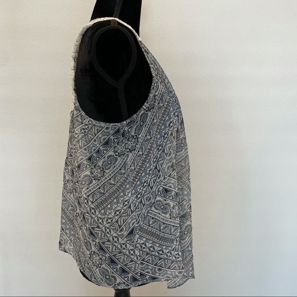 GUESS Blue and White Tank Top - Picture 3 of 5